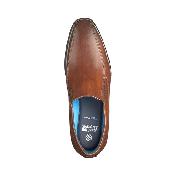 Johnston & Murphy Gibbons Run-Off Men\'s US 8.5 Brown Leather Dress Shoes RHS4958